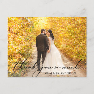 Photo Elegant Beautiful Calligraphy Wedding Postcard