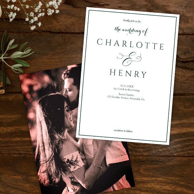 Photo Elegant Callighraphy Script  Wedding  Invitation (Creator Uploaded)