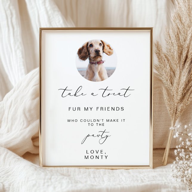 Photo Elegant Calligraphy Pet Favour poster sign (Creator Uploaded)