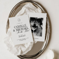 Photo Elegant Calligraphy Tie the Knot Wedding