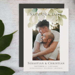 Photo Elegant Foliage Save The Date Wedding