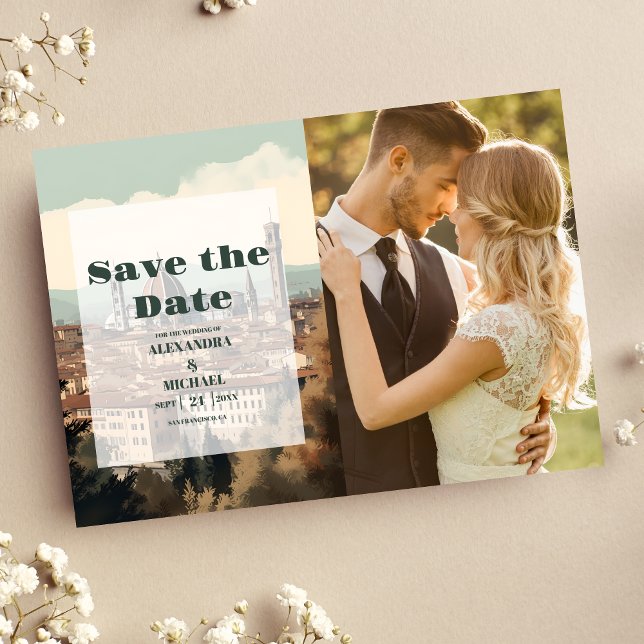 Photo Elegant Italy Florence Destination Wedding Save The Date (Creator Uploaded)