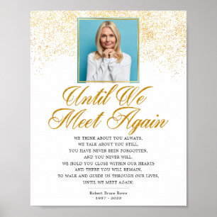 Photo Elegant Memorial Funeral Poem Sign