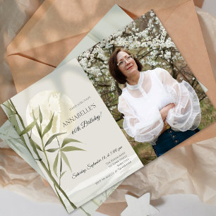 Photo Elegant Oriental Bamboo 60th Birthday Party Invitation