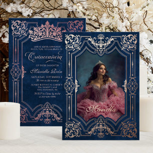 Photo Elegant Pink Crown Tiara Royal Quinceanera 