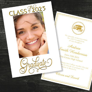Photo Elegant Script Graduate Announcement