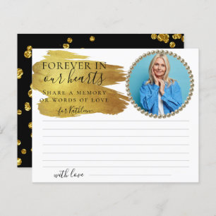 Photo Elegant Share a Memory Funeral Card