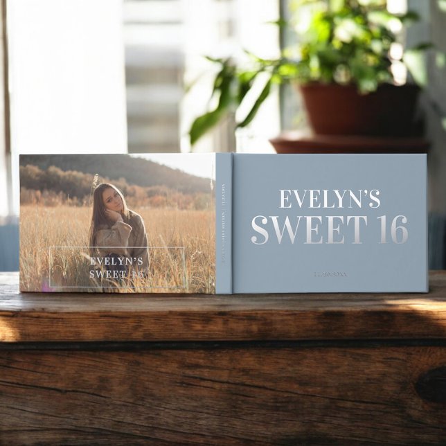 Photo Elegant Simple Sweet 16 Guest Book (Creator Uploaded)