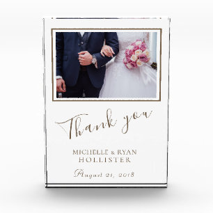 Photo Elegant Thank you Wedding Photo Block