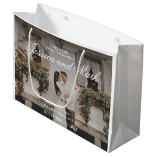 Photo Elegant Wedding Welcome Large Gift Bag