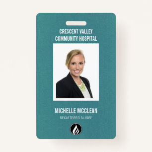 Photo Employee Custom Health Professional ID Badge