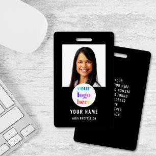 Photo Employee Logo Black Badge ID Badge