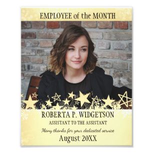 Photo employee of the month ROCK STAR GOLD Print