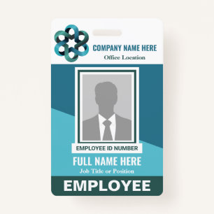 Photo Employee Tricolor Any Colour Template ID ID Badge