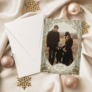 Photo Enchanted Forest Christmas Holiday Card
