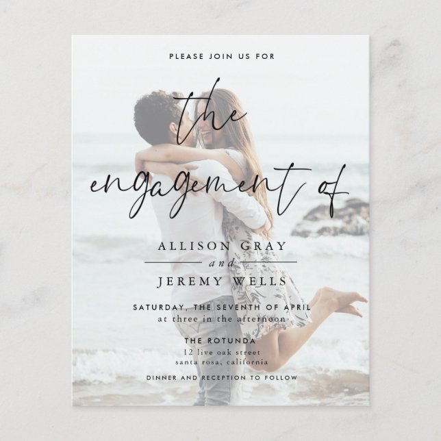 Photo Engagement Invitation (Front)