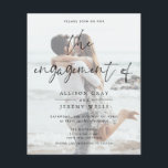 Photo Engagement Invitation<br><div class="desc">All aspects of this design can be edited (font,  text size,  or floral accents moved/removed) to fit your needs. Please contact me if you need help with this design.</div>
