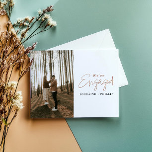 Photo engagement party announcement