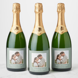 Photo Engagement Party Eucalyptus Sparkling Wine L Label