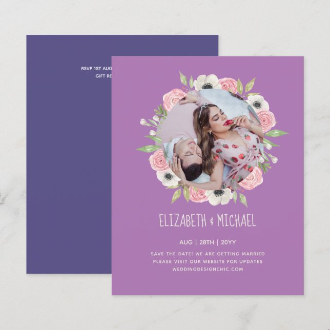 PHOTO Engagement Party Invitations Announcements (Front/Back)