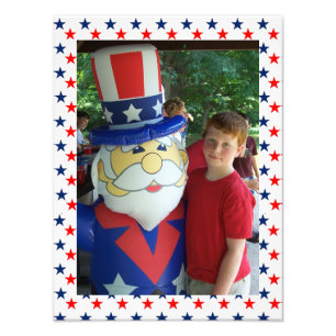 Photo Enlargement July 4th Stars Background Print
