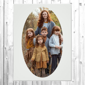 Photo Enlargement Oval Template Ready to Frame Print