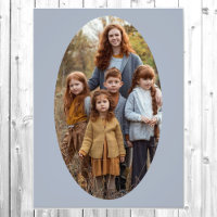 Photo Enlargement Oval Template Ready to Frame
