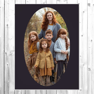 Photo Enlargement Oval Template Ready to Frame Print