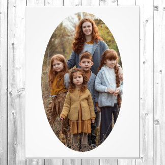 Photo Enlargement Oval Template Ready to Frame Print