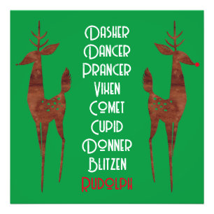 Photo Enlargement -  Santa's Reindeer -Rudolph 
