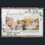 Photo Eucalyptus Forever in Love Wedding  Throw Blanket<br><div class="desc">From our bestselling eucalyptus corners collection</div>