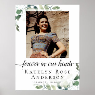 Photo Eucalyptus Funeral Welcome Sign