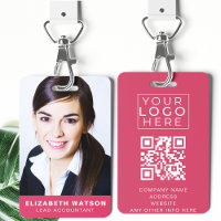 Photo Event ID Custom Lanyard Name Tag QR Code