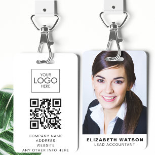 Photo Event ID Custom Lanyard Name Tag QR Code ID Badge