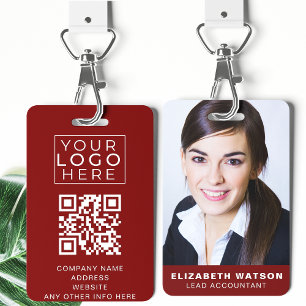 Photo Event ID Custom Lanyard Name Tag QR Code ID Badge