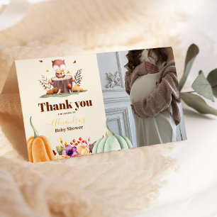 Photo Falling in Love Baby Woodland Baby Shower Thank You Card