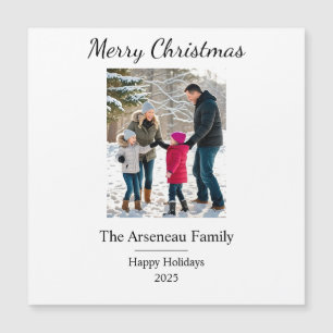 PHOTO Family Christmas Holiday Minimal Personalise