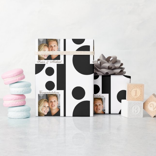 Photo family friends couples PERSONALIZE Wrapping Paper (Baby Shower)