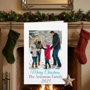 Photo Family 'Merry Christmas' Card Personalise