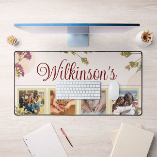 Photo Family Personalised Desktop Mat, Mouse Pad