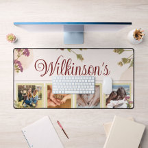 Photo Family Personalised Desktop Mat, Mouse Pad