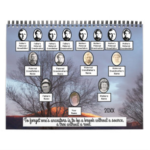 Photo Family Tree Twelve Scenic Photos Calendar