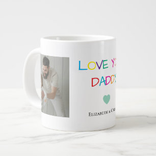 Photo Father’s Day Gift with Kids’ Names – Large Coffee Mug