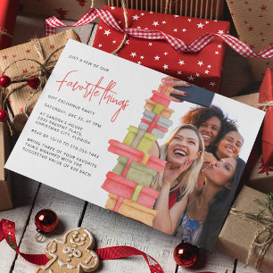 Photo Favourite Things Gift Exchange Holiday Party Invitation