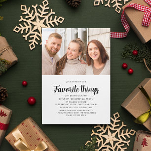 Photo Favourite Things Gift Exchange Holiday Party Invitation