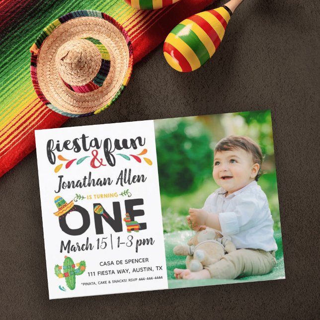 Photo Fiesta First Birthday Invitation (Creator Uploaded)