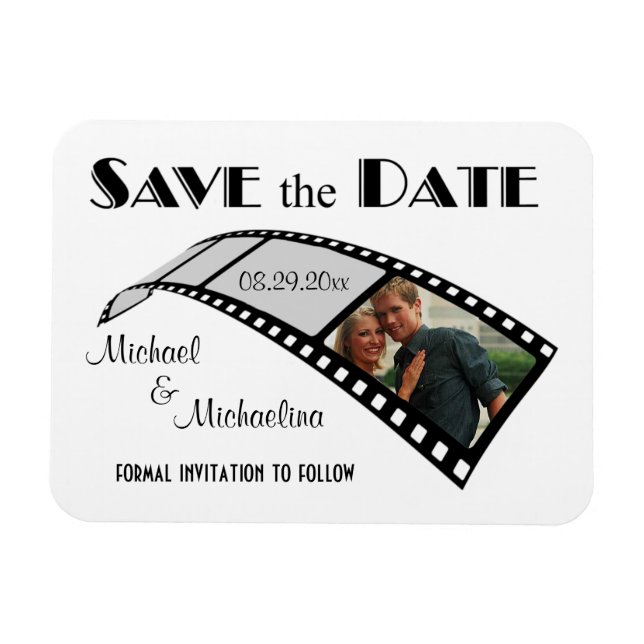 Photo Film Strip Save The Date Party Favour Magnet (Horizontal)