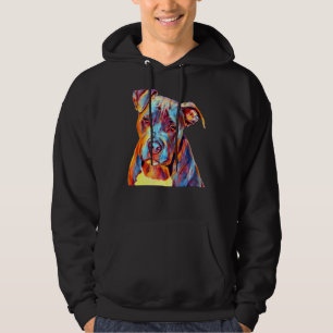 Photo Filtered Dog Portrait Pitbull Hoodie
