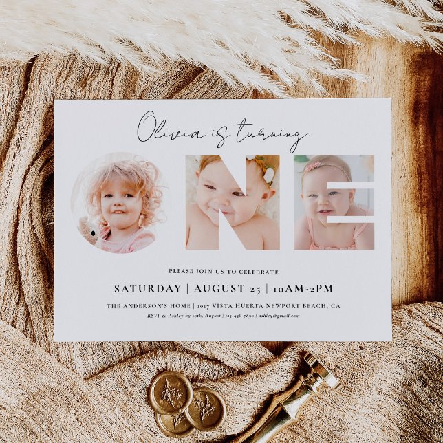 Photo First Birthday, 1st Birthday Invitation (Creator Uploaded)