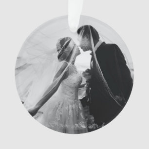 Photo First Christmas Husband Wife Christmas Ornament